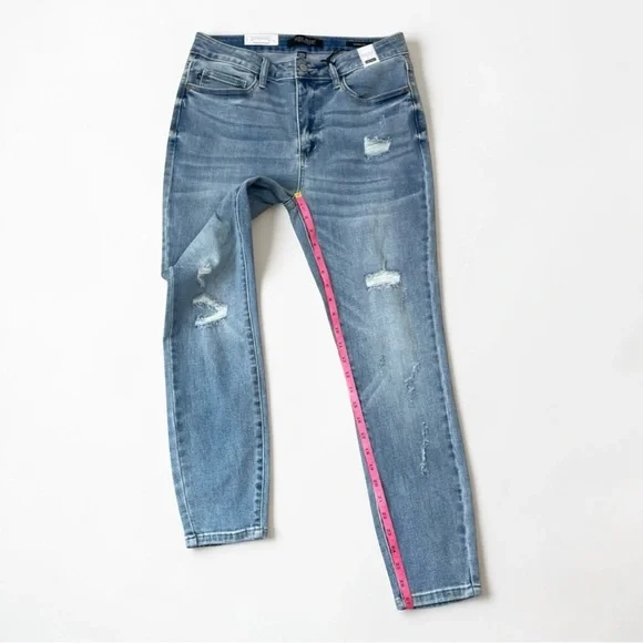 Judy Blue Hilaria Hi Rise Distressed Skinny Fit Jeans JB82330, Size 9 / 29 New - Picture 5 of 15